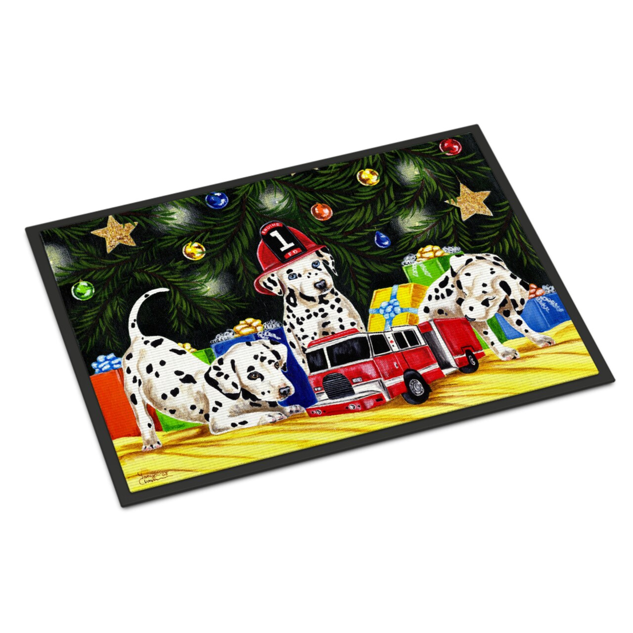 Dalmatian doormat top